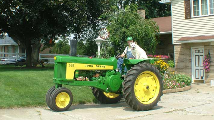 Photo of Rod Morrison on tractor